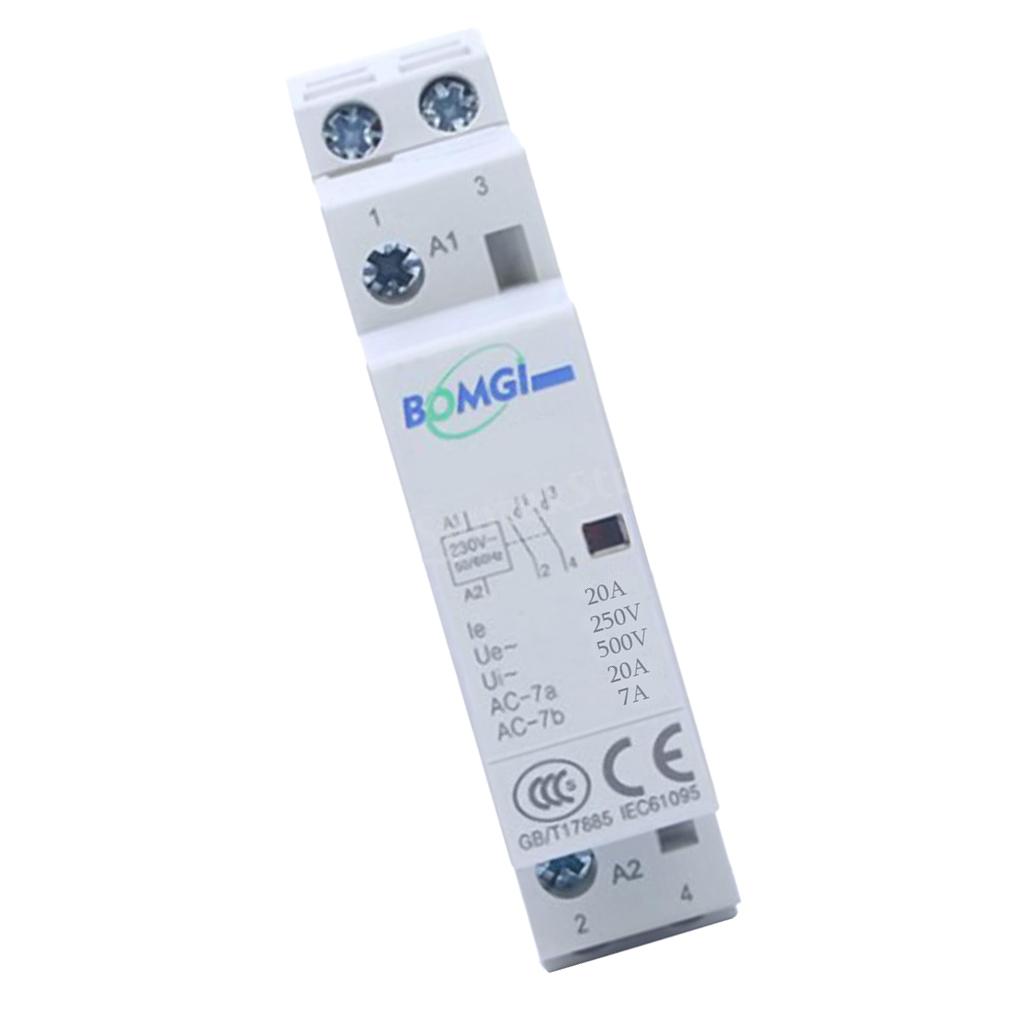 Buy AC Modular Contactor 2P 20A 2NO 230V Household Din Rail Type at ...