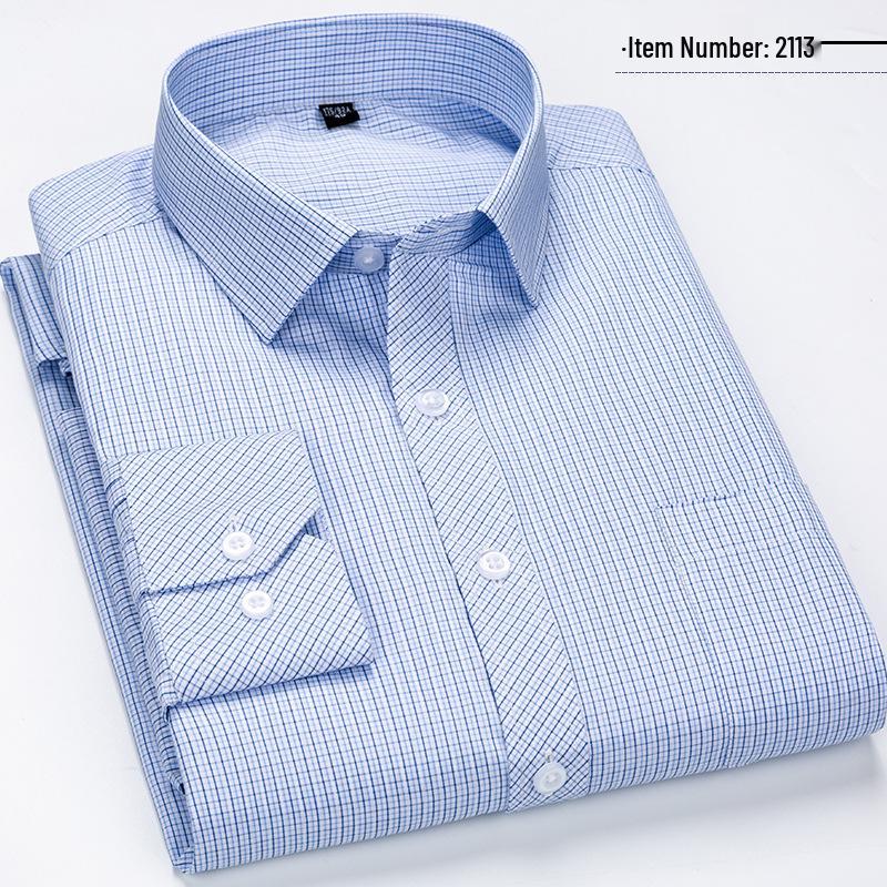 Men’s Breathable Long-Sleeve Casual Business Shirt 4XL