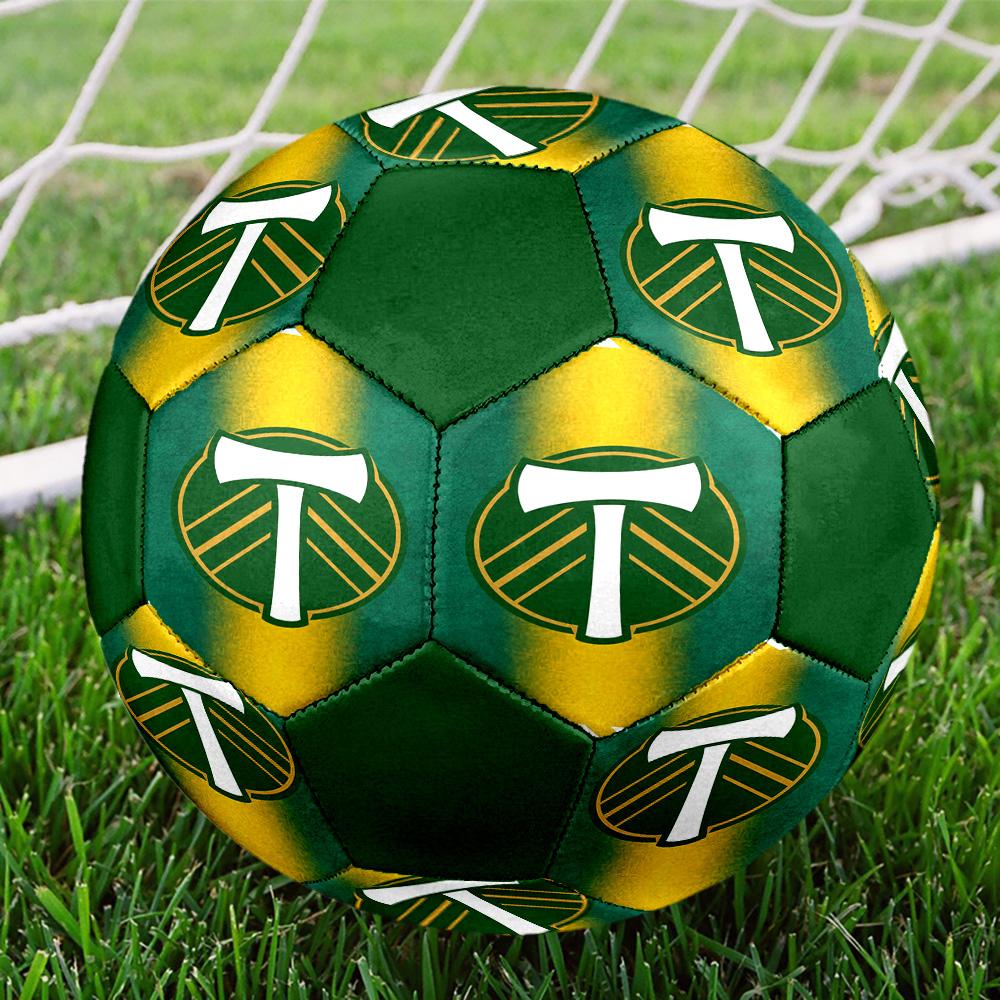 Portland Timbers Indoor Soccer Ball Colorful All Ages Size 5 Machine Stitched PVC Competition Ready Durable High-Bounce