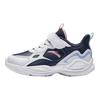 Anta Kids Synthetic Leather Fashion Versatile Lightweight Shock Absorbing Low Top Running Shoes Kids Sneakers Blue White Red A22449977N-2
