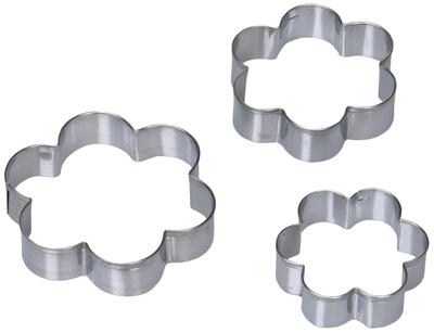 Cotta Cotta Cookie Cutter Flower of Silver X 6 X 5 X 91953 (set 3) 7.5 H1.6cm, H1.6cm, H1.6cm