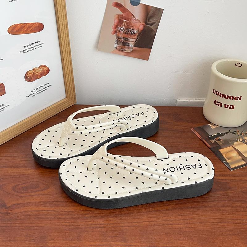 Polka Dot Thick-Soled Women's Outdoor Non-Slip Beach Sandals (2026 Summer Collection)