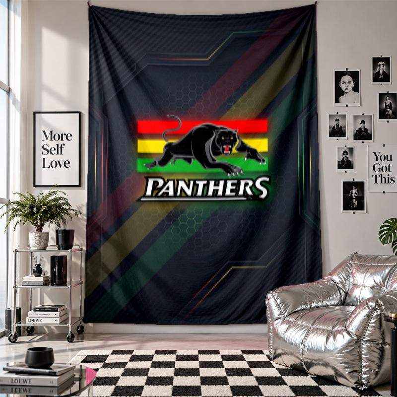 Penrith Panthers Wall Tapestry Home Decor Wall Hanging Cloth for Bedroom Living Room Background