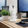 3D Printed Angel Figurine Exquisite Angel Ornament Bookshelf Decor Winged Sculpture  Home