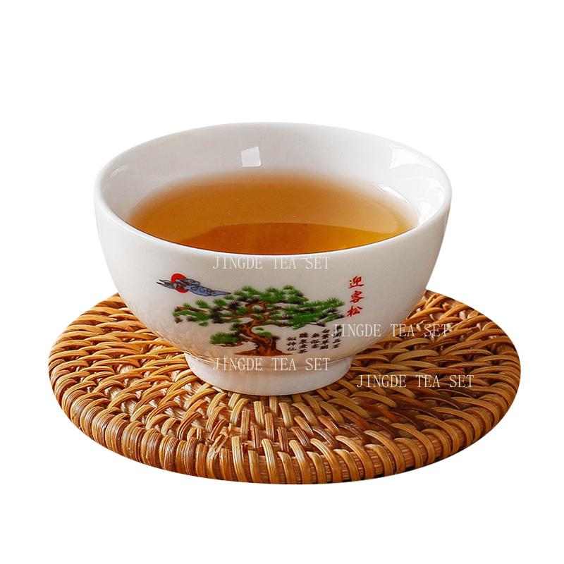 6pcs Ceramic Kung Fu Tea Cup Set Household Blue and White Porcelain Tea Cup Chinese Small Capacity Tea Cup Set Drinking Utensils