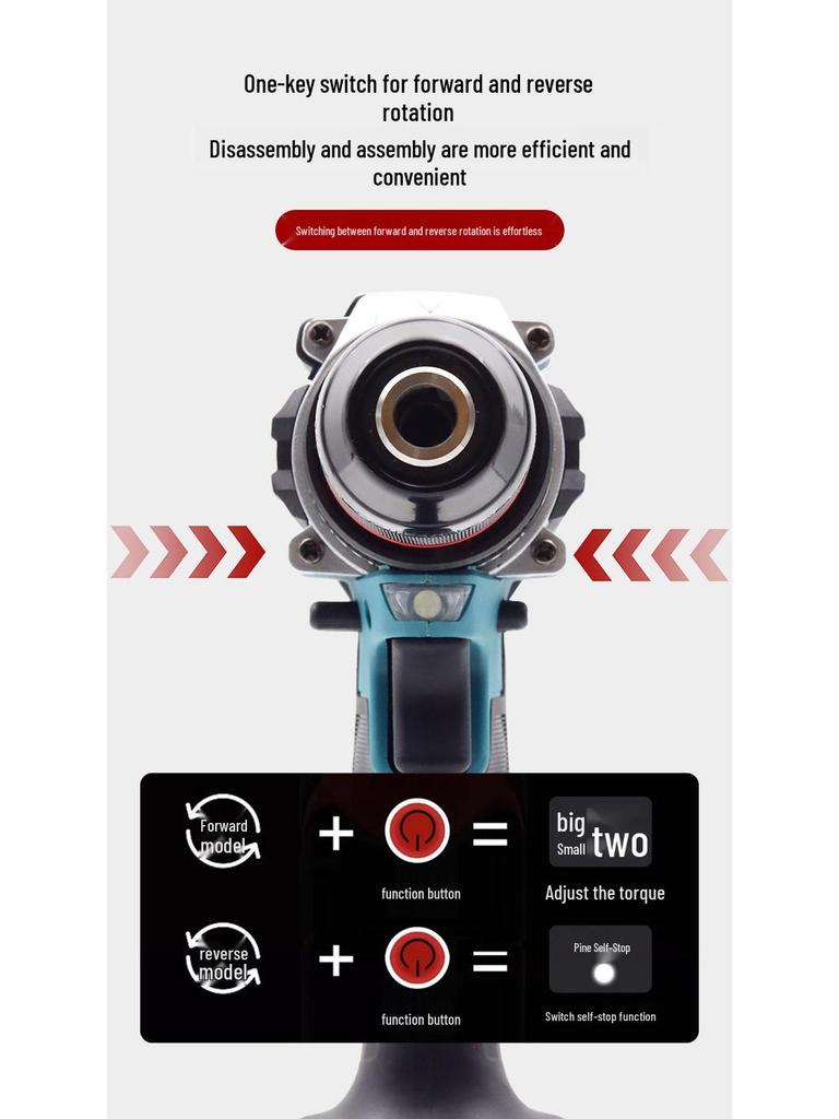 Multi-Functional Lithium Battery Electric Screwdriver: Dual-Speed Household Drill