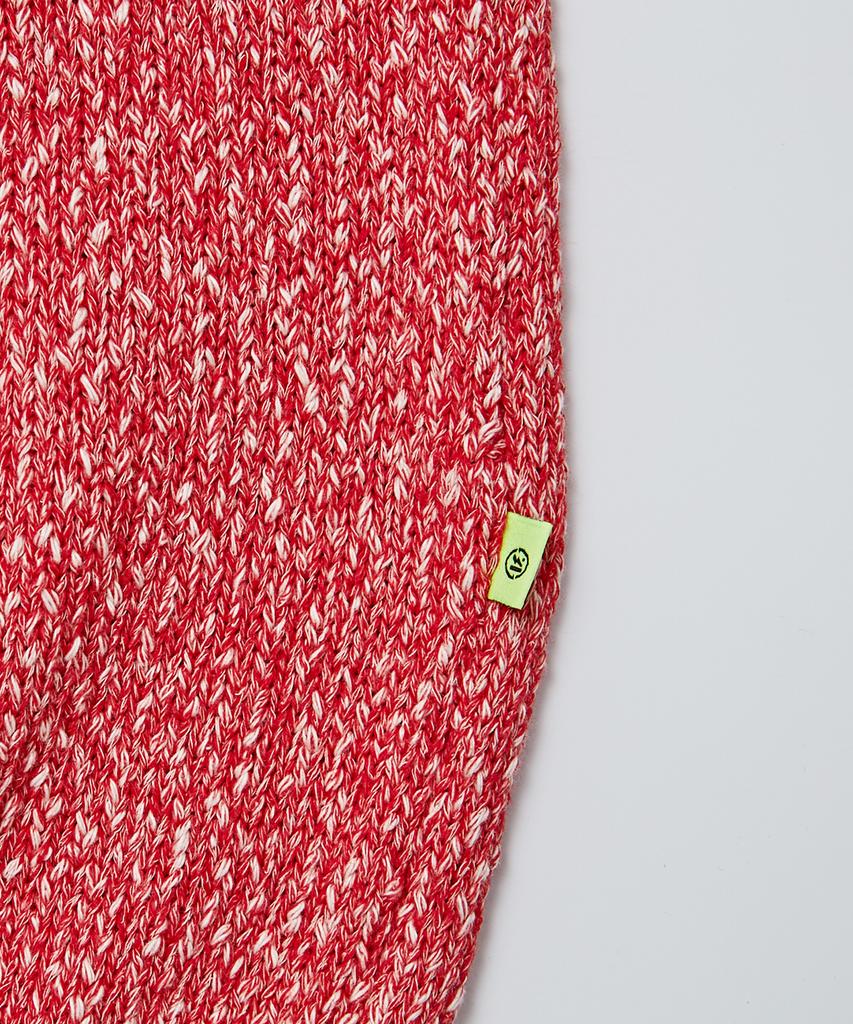 VERSE ONE Slub Knit Sweater Red