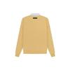 Fear of God Essentials SS23 Waffel Henley Rugby Logo Print Langarm Polo Herren Tops Light-Tuscan FOG-SS23-057