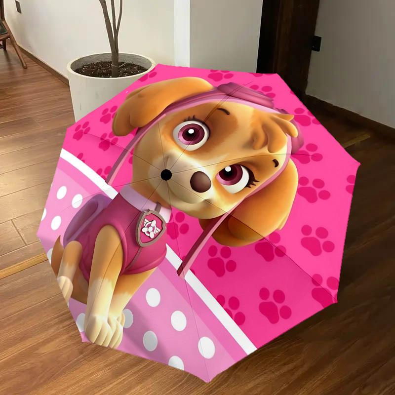 1PC paw prints Umbrella-8-Rib Reinforced, Automatic Open, Lightweight & Durable, Cute Fashion Accessory for Outdoor, Beach or Casual Use, Beach Umbrel