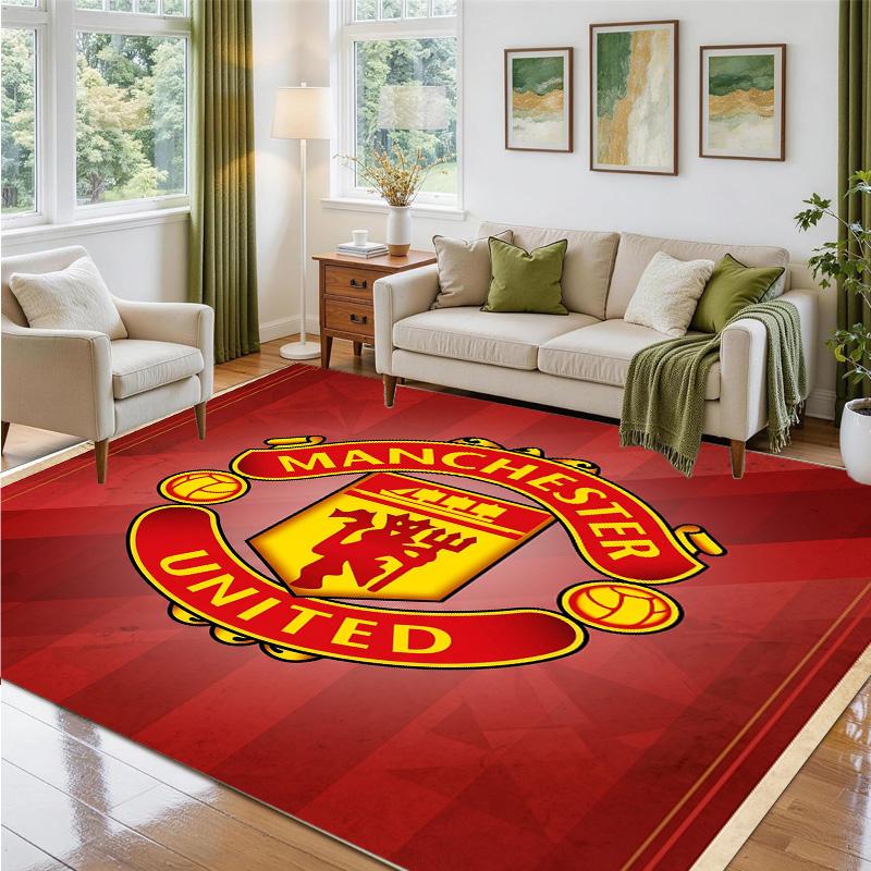 Manchester United Design Kristall Samt Teppich Weiche Dekorative Matte für Schlafzimmer Eingang