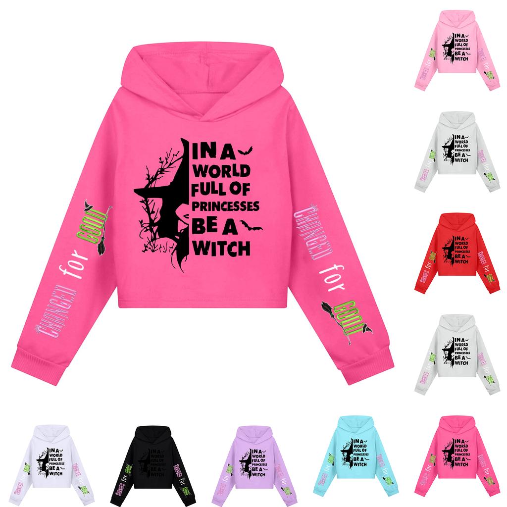 Children's Hooded Hood, Trendy Long Sleeved Witch Hoodie