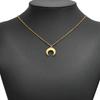 5 Stück Goldfarbene Edelstahl-Ochsenhorn-Anhänger Mond-Halsketten für DIY-Schmuckherstellung Handgefertigte Anhänger Armbänder Zubehör