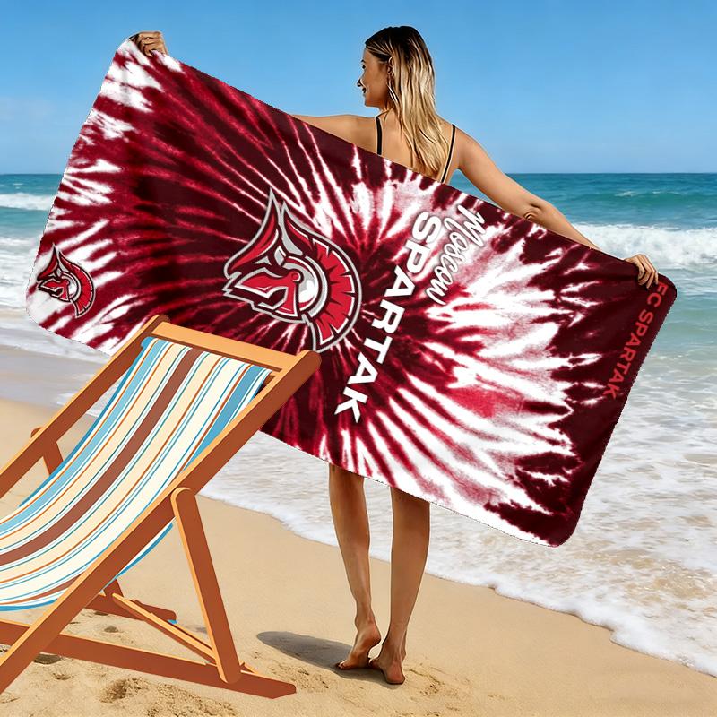 FC Spartak Moscow Print Beach Towel, Large Soft Quick Dry Towel for Beach Camping Swimming