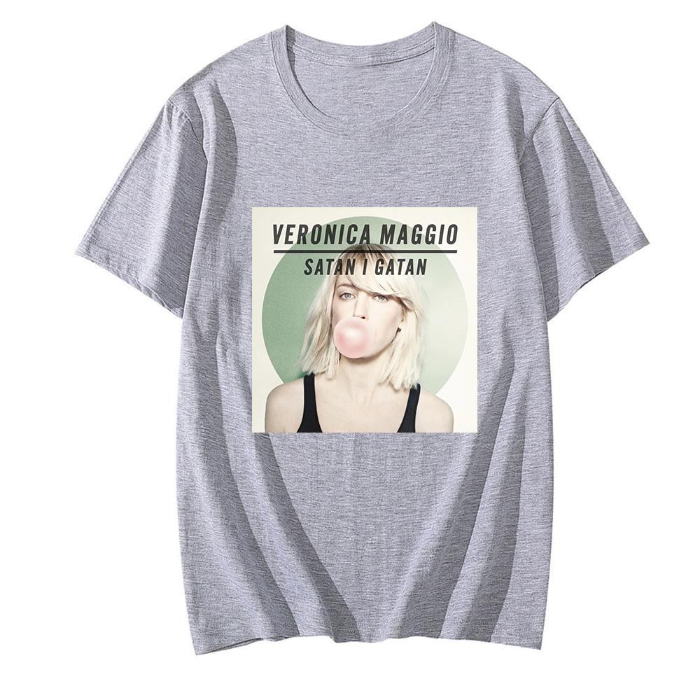

Veronica Maggio T-Shirt Women/men Short Sleeve Summer T-shirts High Quality 100%Cotton Anime T-shirt Camisetas Comfortable O-neck Clothing summer Tops XS сірий колір
