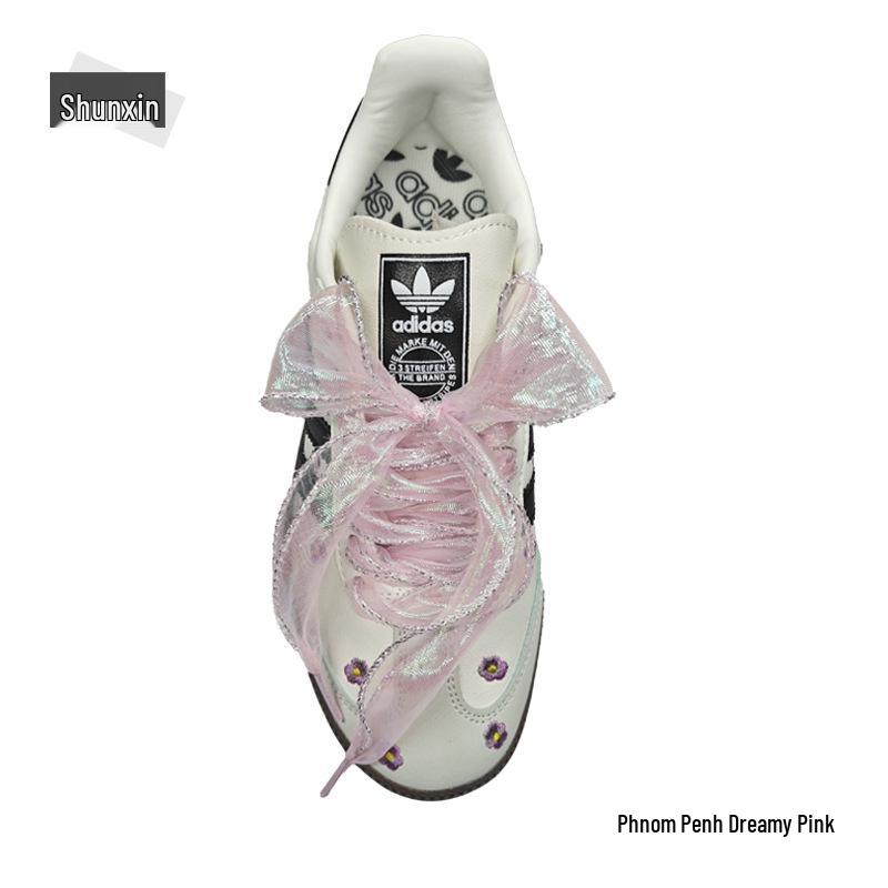 Iridescent 4cm Fish Tail Pearlescent Wavy Lace Ribbon for Shoelaces and Bows