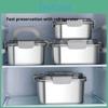 Box 1200ml3000ml Crisper Steel Stainless Square Sealed Antispill Lunch Box Refrigerator Storage Box Portable Lunch Box For Kitchen Office Camping