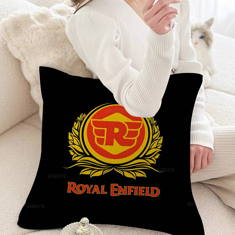 R-ROYALS E-ENFIELDS Logo Maple Design Cushion Cover Happy Autumn Harvest decor Holiday Decorati Pillow Cover