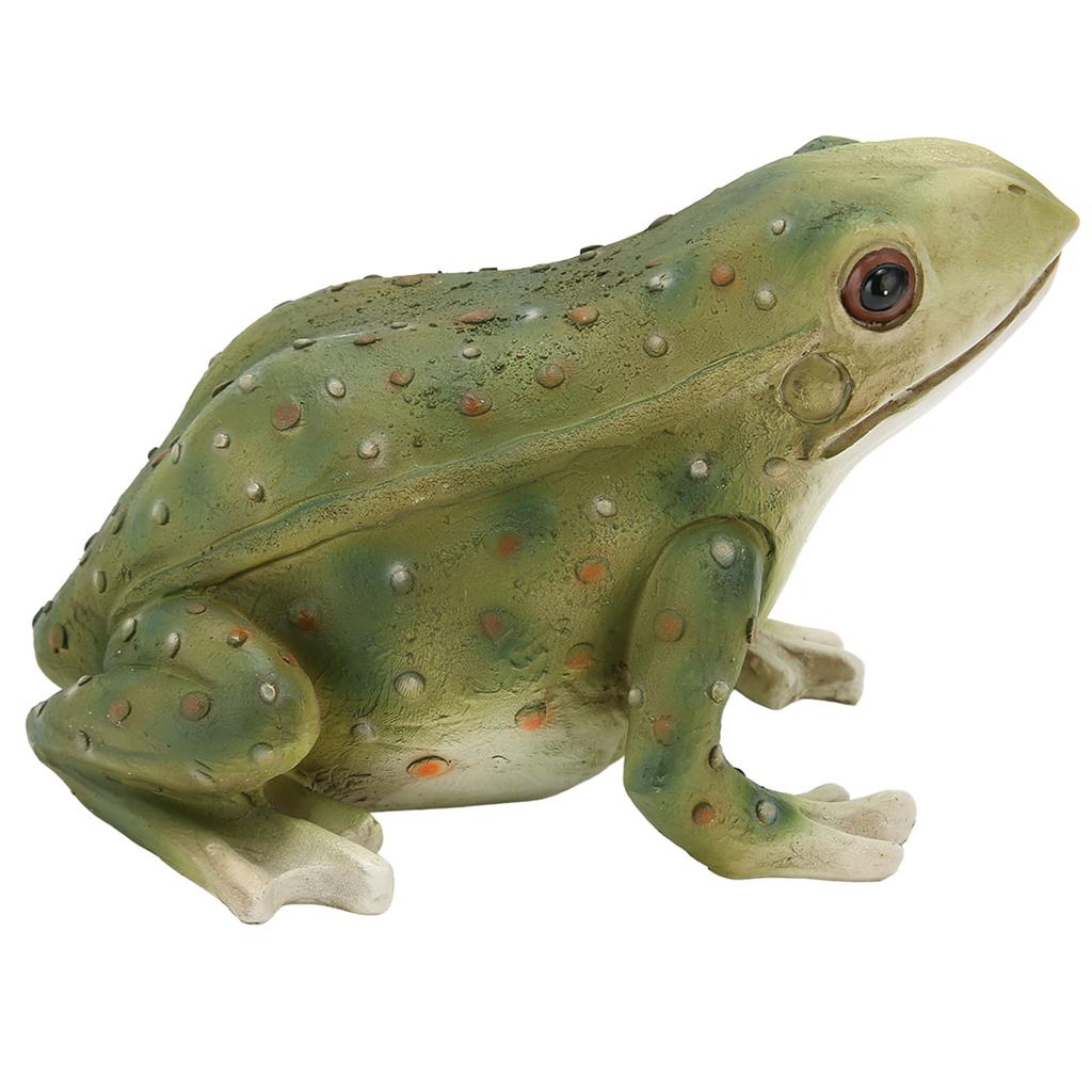 Frog Statue Hand Painted Lifelike Lovely Resin Frog Figure Garden Decor for Backyard Patio Garden