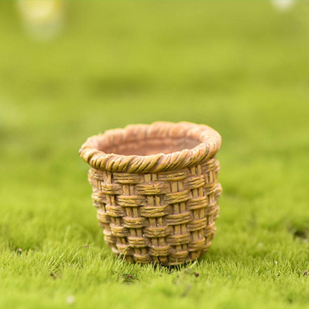 Landscape Cartoon Carrot House Miniature Rabbit Figurine Mini Animal Statue Resin Bunny Basket