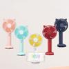 Cute Mini Fan Small Travel Fan Rechargable Cooling Device Lightweight Electric Fan Suitable for Indoor and Outdoor Use