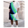 Urbaner Streetwear-Trend Herren Rundhals Kurzarm Shorts-Set, Outdoor Einfach Lässig und Bequem