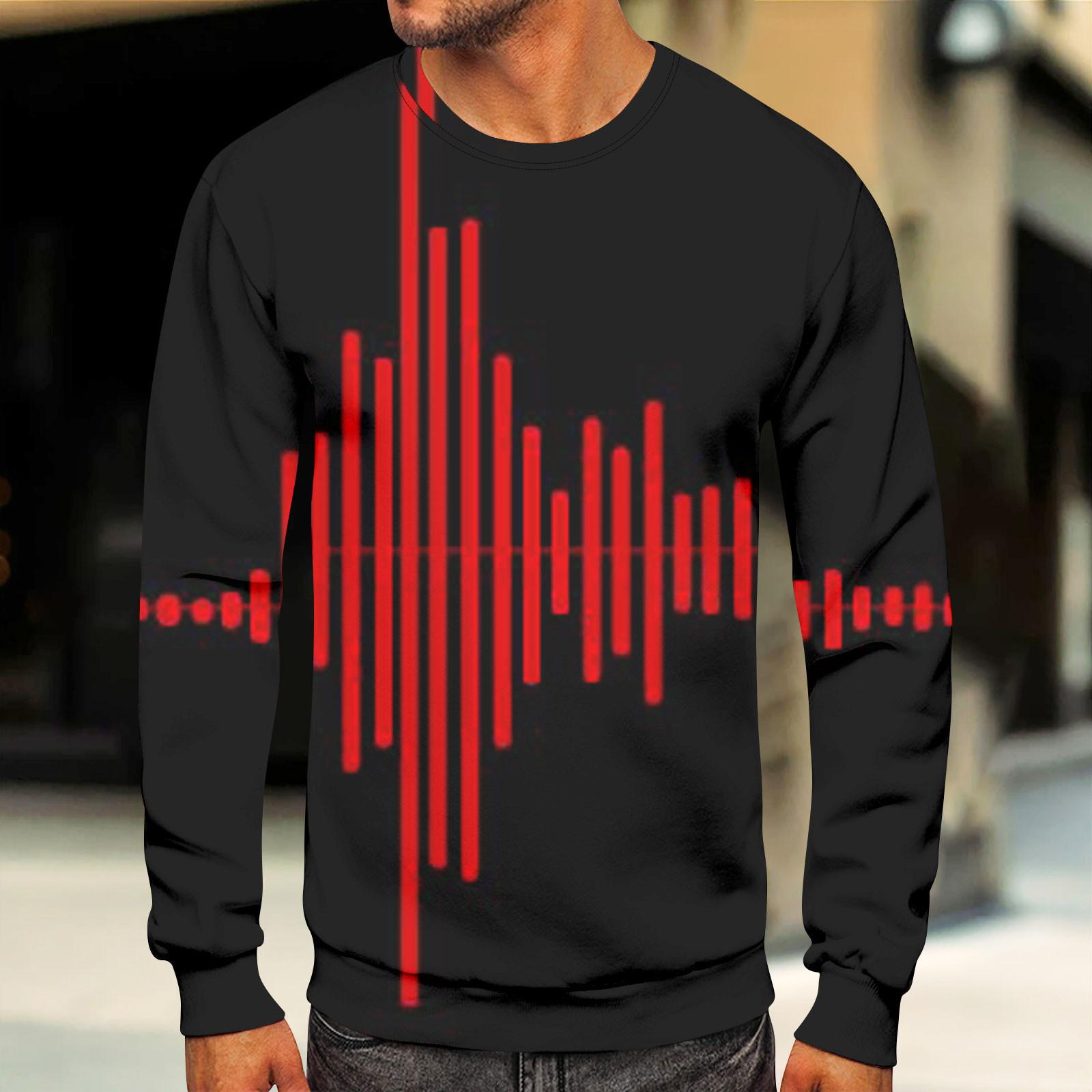 

Мужские топы с круглым вырезом, мужской повседневный модный пуловер с длинным рукавом и круглым вырезом L чёрный