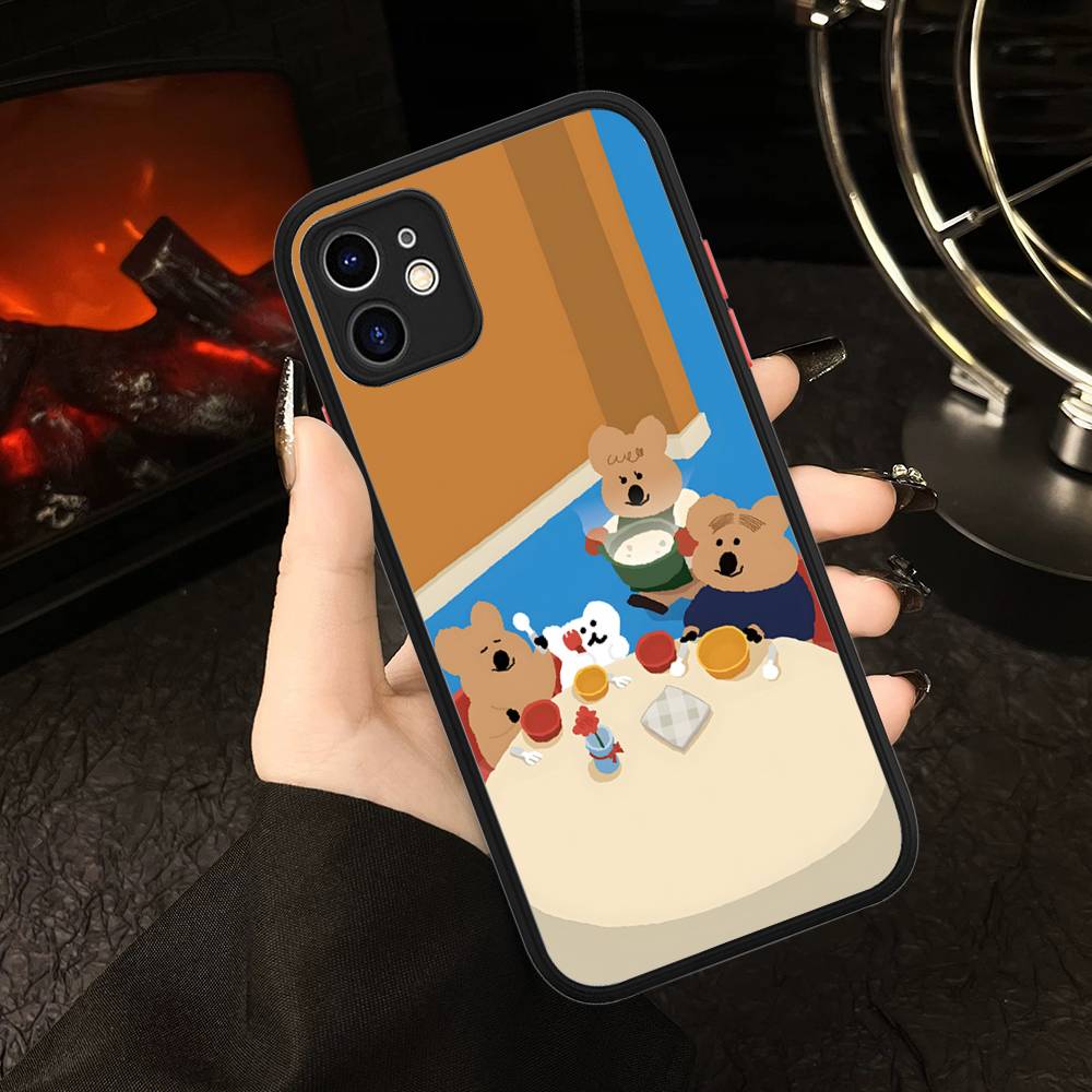Cute Bear Quokkas Magsafe Phone Cases For IPhone 16 15 14 Plus 13 12 11 Pro Max Matte Oft Bumper Phone Cover