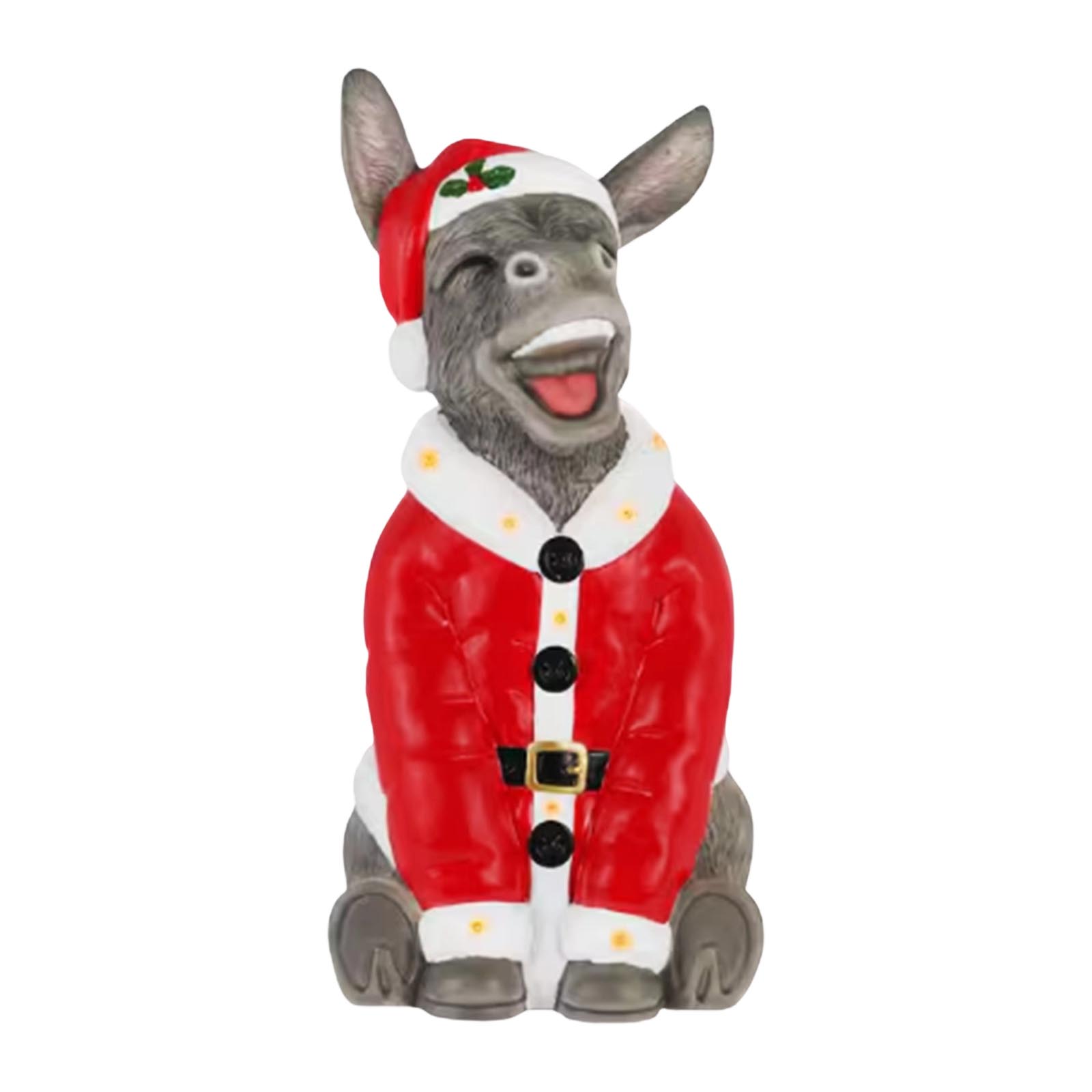 

A Resin Christmas Donkey Figurine – The Perfect Choice For Festive Cheer. One Size