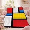Abstrakter Künstler P-Piet MondrianS Wurf Sommer Flanell Wurfdecke Weich Antistatisch Waschbar Kinderfreundlich Sofa Bett