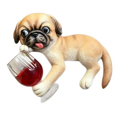 Dogs Statues Pot Huggers Decorations for Plant,Miniature Dogs Figurine Garden Decors Outdoor Plant Hangers Decors