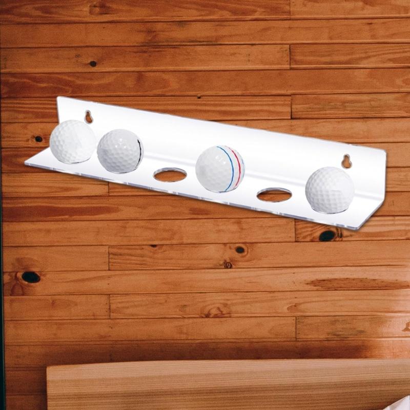 Golf Balls Display Rack Clear Acrylic Golf Balls Stand Floating Wall Mounted Shelves Displays up to 6 Golf Balls Enduring