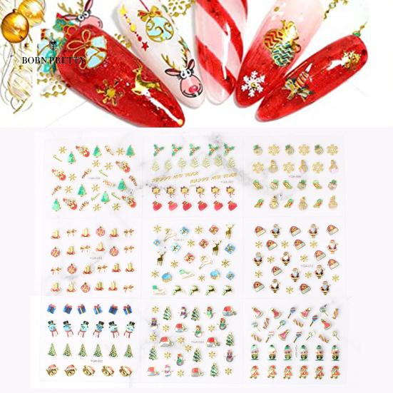 

Нежные патчи для ногтей Украшения для ногтей Рождественские узоры Гладкие Стойкие