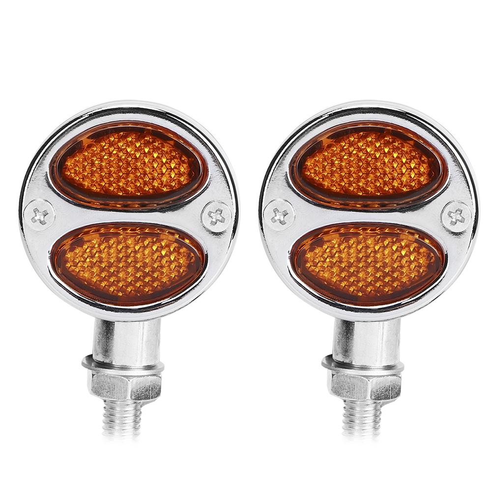 Motorcycle LED Turn Signal Light Brake Lamp Metal Blinker Flashers 12V 4 Wires