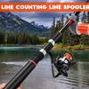 Hikeen Fishing Line Fishing Line Recycler for Spinning and Casting Adjustable Easy Installation Winder, High-Speed Reels, Fish-Shaped Design, (Gray)