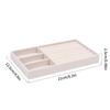 Simple Beige Grey Square Velvet Jewelry Storage Tray Display Ring Bracelet Necklace Storage Box Showcase Drawer Organizer Trays