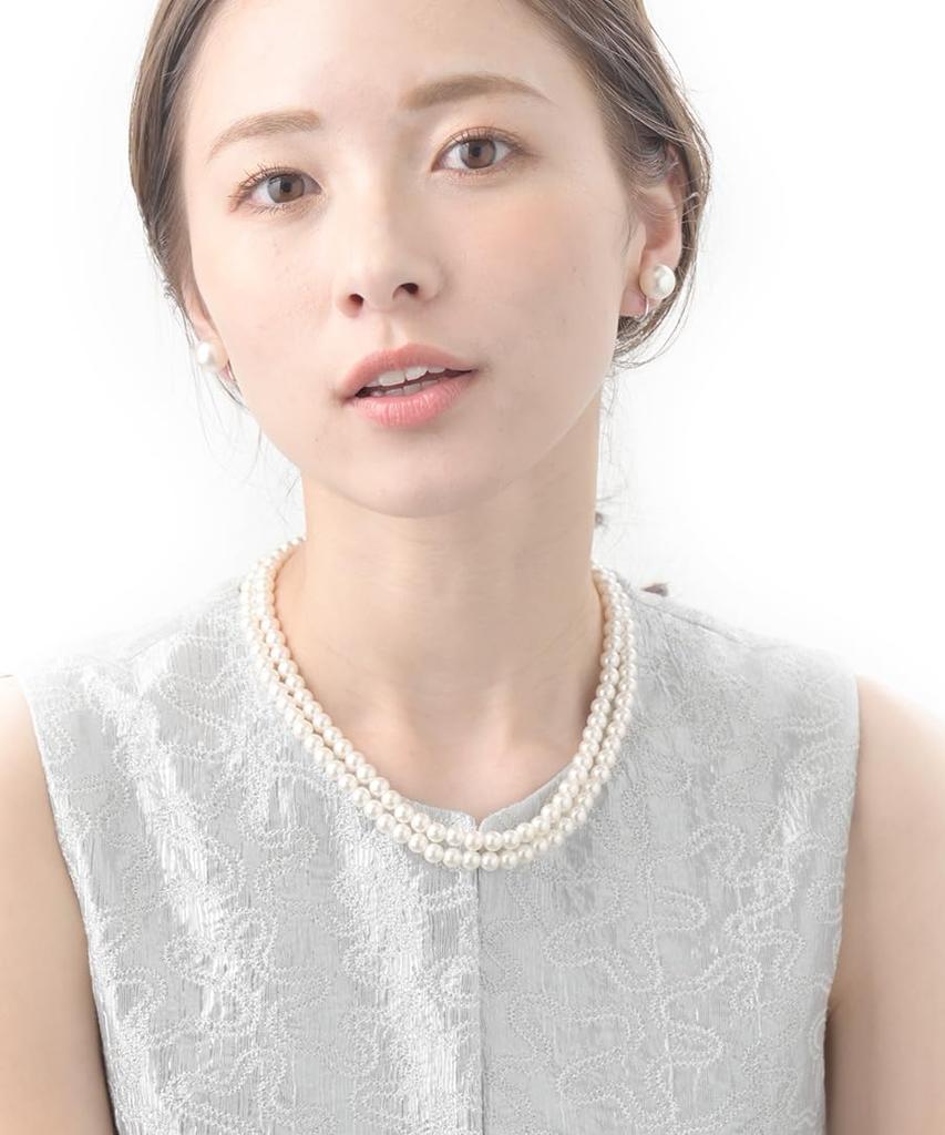 pearl short necklace [VINGTAINE] Double-strand C14-28