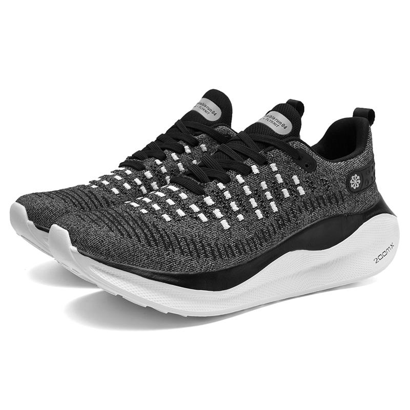 Herren Laufschuhe Sneaker Casual Sport Mode Atmungsaktiv Walking Mesh Schuhe mit dicker Sohle Fitnessstudio Zapatillas Hombre Schwarz Größe 45