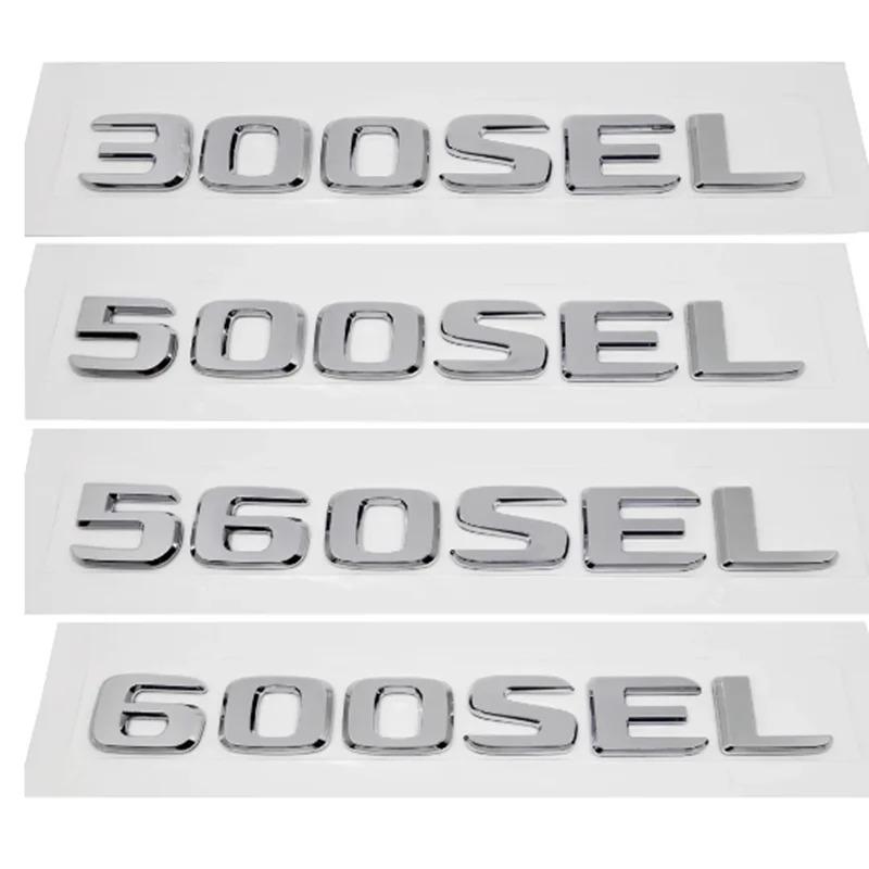 ABS Kofferraum Heck Logo Plakette Emblem Aufkleber für Mercedes Benz S-Klasse W126 W140 W220 W221 W222 300SEL 500SEL 560SEL 600SEL AT1