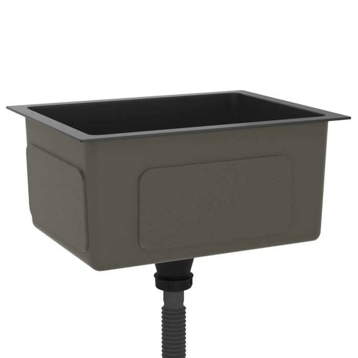 VidaXL Handmade Kitchen Sink Home Interior Bathroom Washbasin Black Stainless Steel 51507