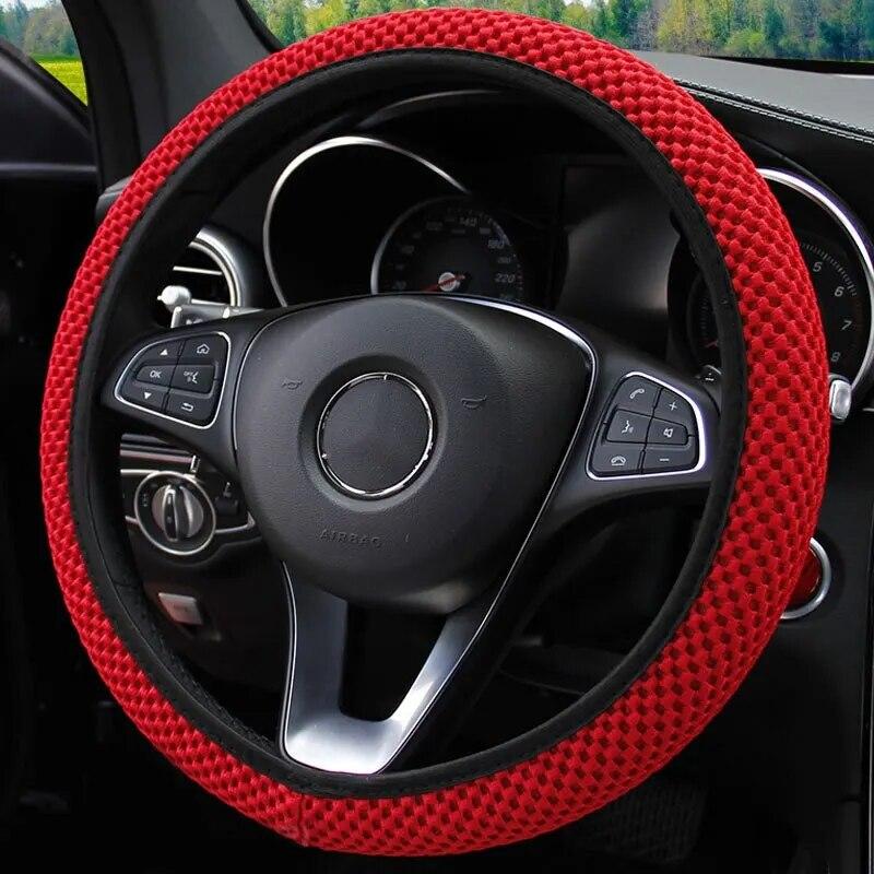 Universal Fashion Car Steering Wheel Cover Without Inner Ring Elastic Grip For Easy Installation And Removal Non Slip