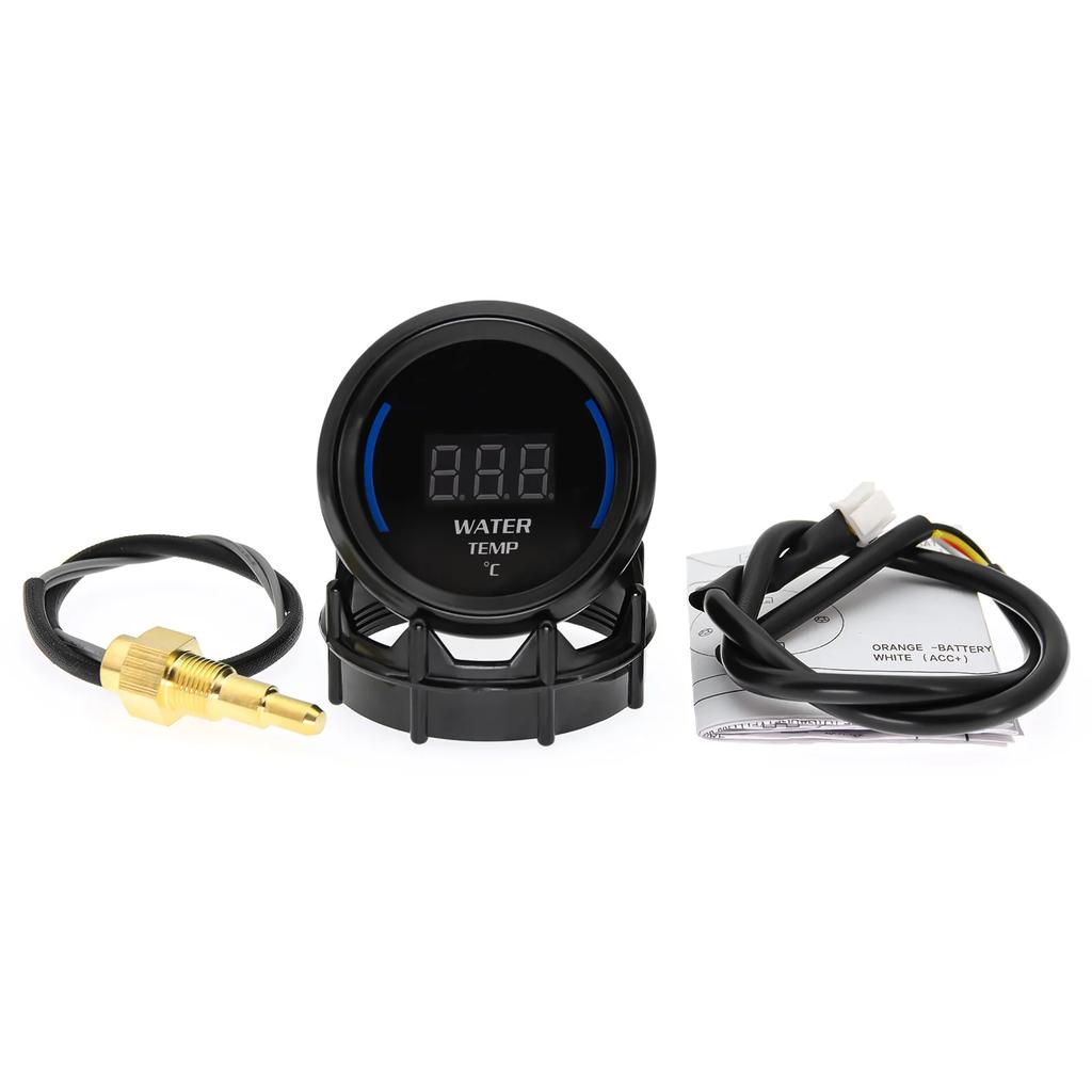 HD 2" 52mm Car Digital Turbo Boost Gauge Water Temp Oil Temp Oil Pressure Gauge Voltmeter EXT Temperature Tachometer RPM gauge