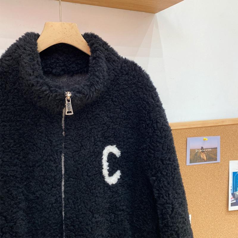 Double-sided Coral Fleece Jacket Women's Autumn and Winter Casual Fleece Thickened Fleece Jacket Warm Outer Cardigan Loungewear Top