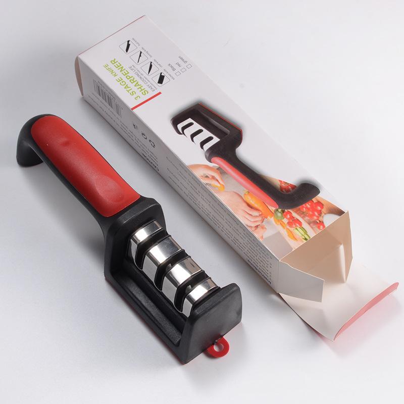 Ergonomic and Easy To Use Knife and Scissors Sharpening Kit with 3/4 Stage Sharpening for Slicing Meats & Vegetables Kitchen
