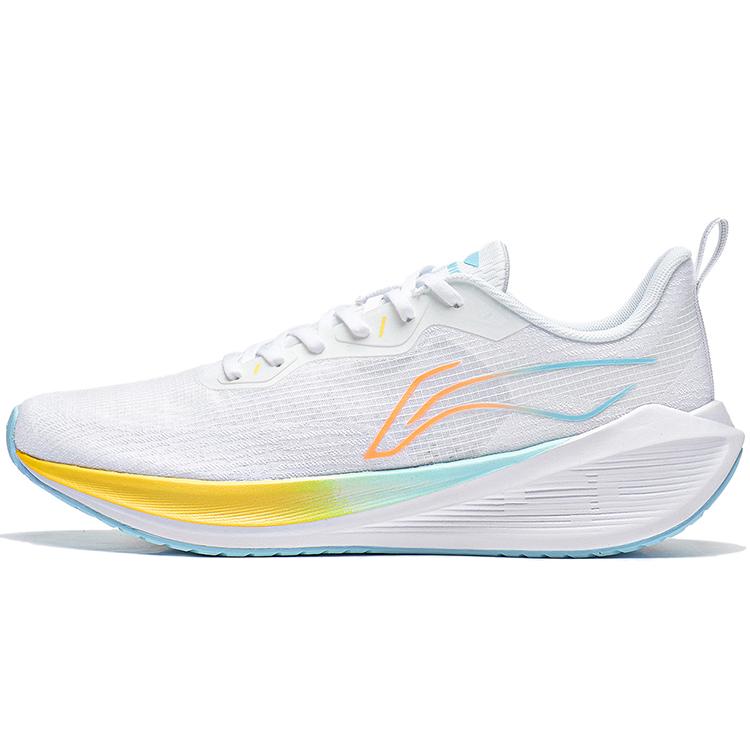 New LiNing Wuyue Shock Absorbers Slip Resistant, Abrasion Resistant, Breathable Low Top Casual Running Shoes Men's White ARST003-1