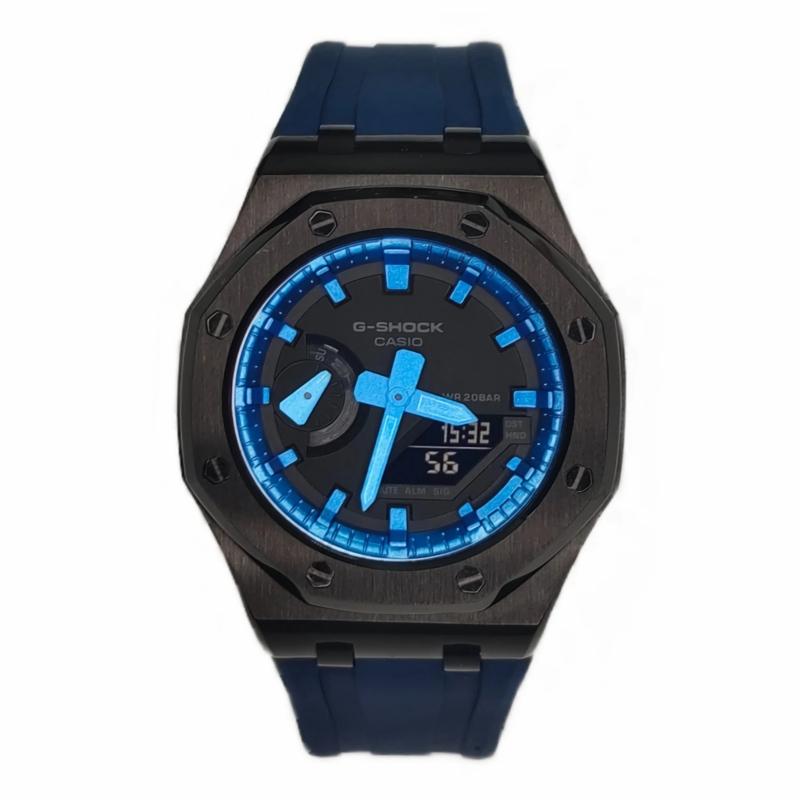 

CASIO Men Liquid Crystal,Analog Dual Display Series 44mm Black Watch GA-2100-1A1(Watch3--)