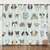 Curtain Cartoon Animal Dog Digital Printing Bedroom Blackout Curtain Punching