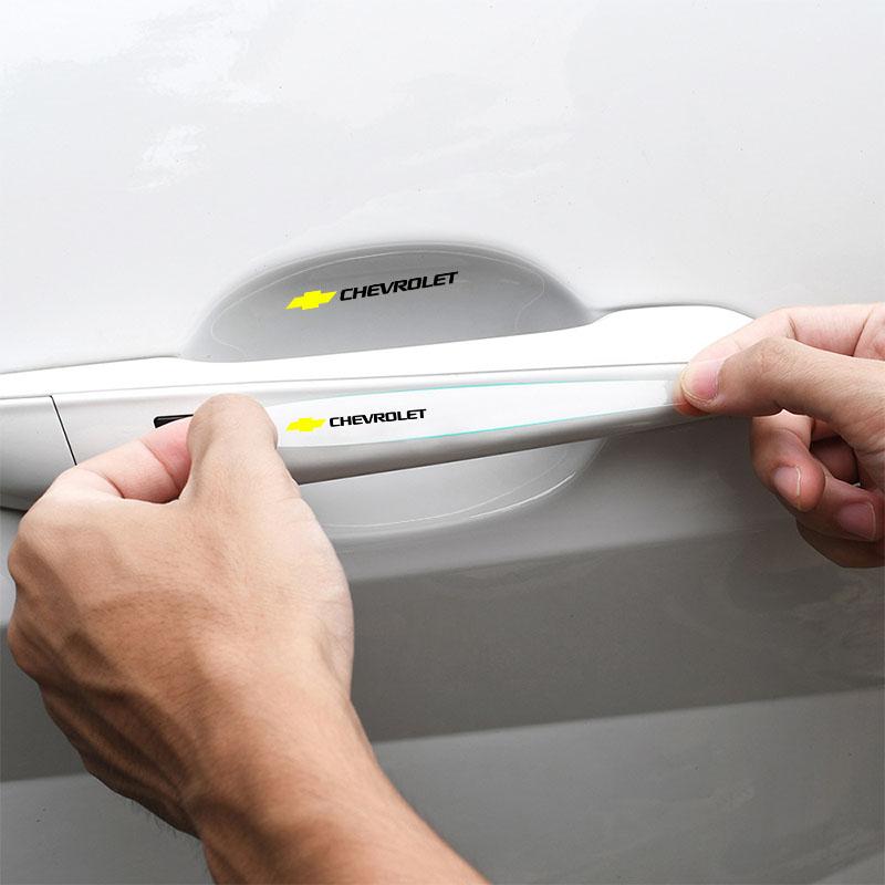 8 Stück Transparente Auto-Türgriffschale Kratzfester Schutzaufkleber für Chevrolet Cruze Equinox Captiva Trax Malibu Tahoe Impala Sonic
