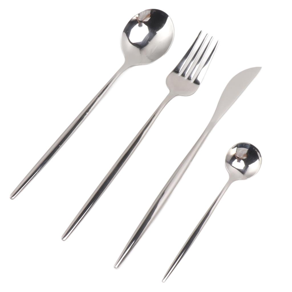 4 Piece Flatware Set Mirror Polished Cutlery Utensil Set Restaurant Eating Tableware Set for Restaurant Home