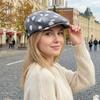 Casual Korean Style Forward Hat Polka Dot Printing Wide Brim Short Brim Berets Versatile Big Head Sun Hat Women's Spring Autumn