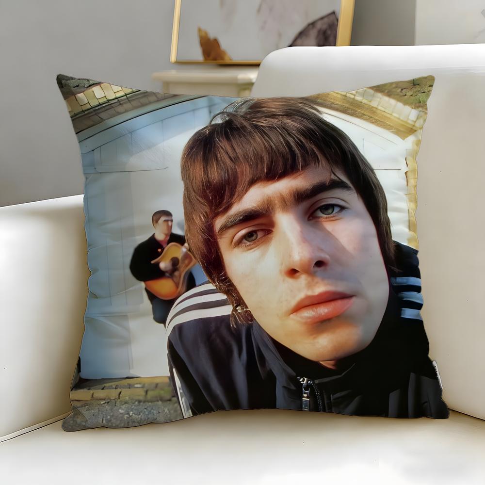Popular Singer Liam Gallagher Cushion Cover Soft EasyWash Pillow Case Versatile for Couch Bed Travel and Office